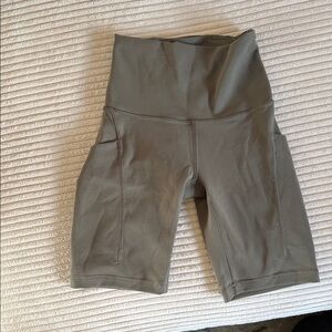 Women's High-Waisted green Shorts